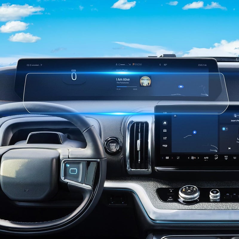 WEIPIN For 2PCS Integrated 2025 2026 Ford Expedition 24 Inch Dashboard Touchscreen Dual Displays High Clarity Screen Protector - Expedition (Active/Platinum/TREMOR/King Ranch) Accessories - Image 1